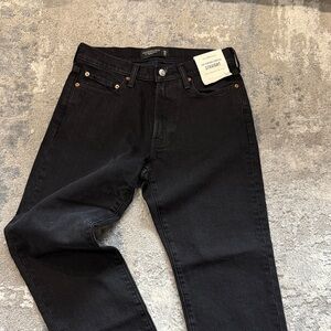 Abercrombie & Fitch Men's Black Straight Jeans